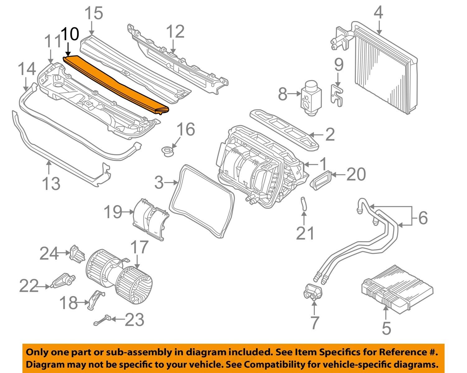 BMW OEM 99-10 323Ci Evaporator Heater Components-Filter Element 64319257504