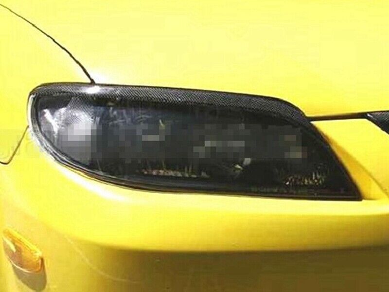 For Carbon Fiber Mazda 01-03 Protege 323 JDM Sport Headlights Eyebrow Eyelids