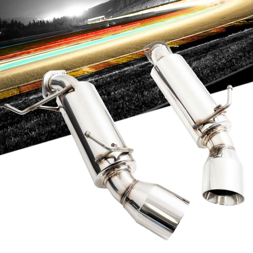 Megan ABE Exhaust System Dual Tips Canister For 08-13 G37 V36 Coupe/14-15 Q60