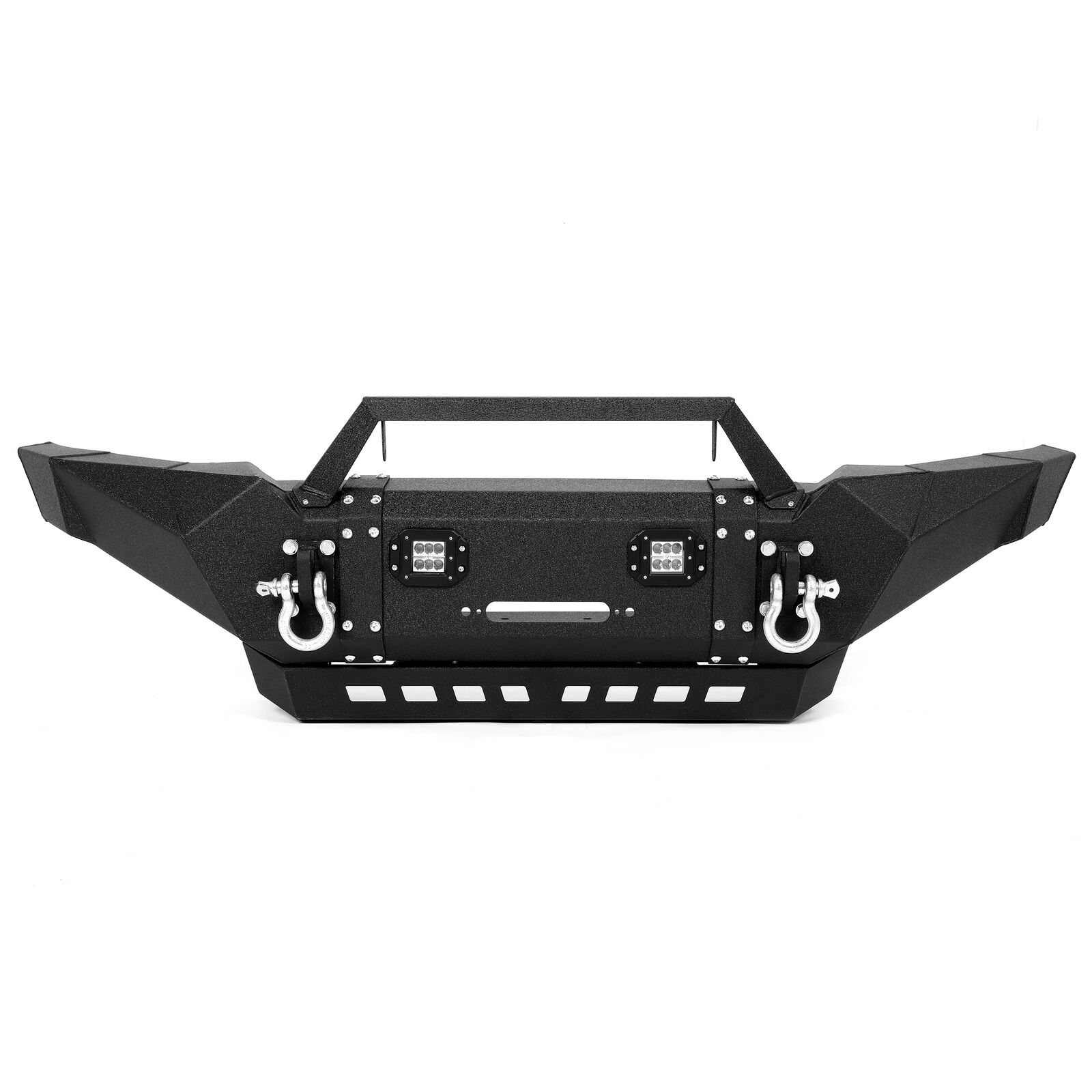 Front Bumper Pickup For Tacoma 2005-2015 w/ LED Lights + Winch Plate + D-Rings