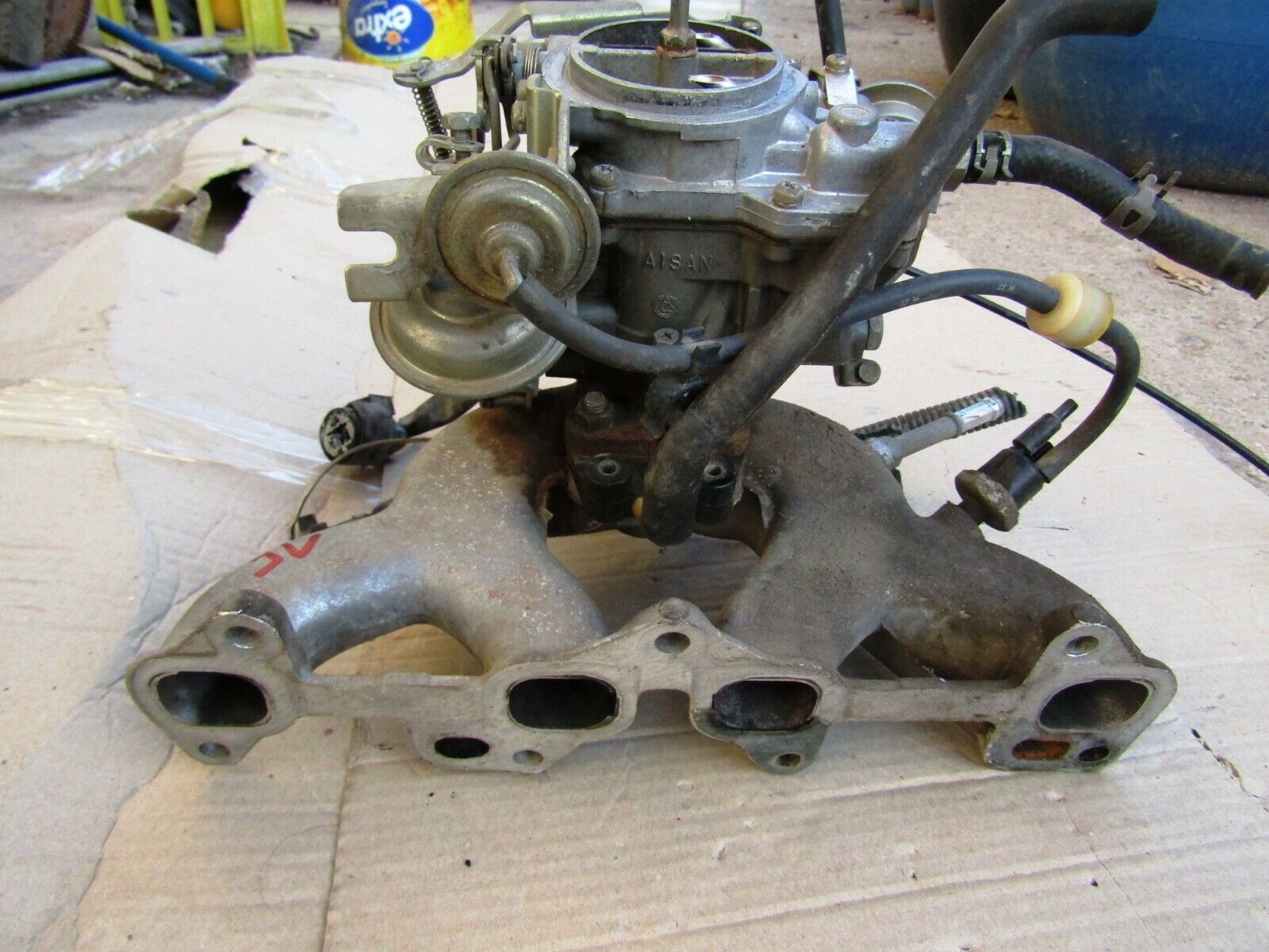 TOYOTA STARLET EP70 ENGINE 1E 1,0cc FWD INTAKE MANIFOLD WITH CARBURETOR USED 