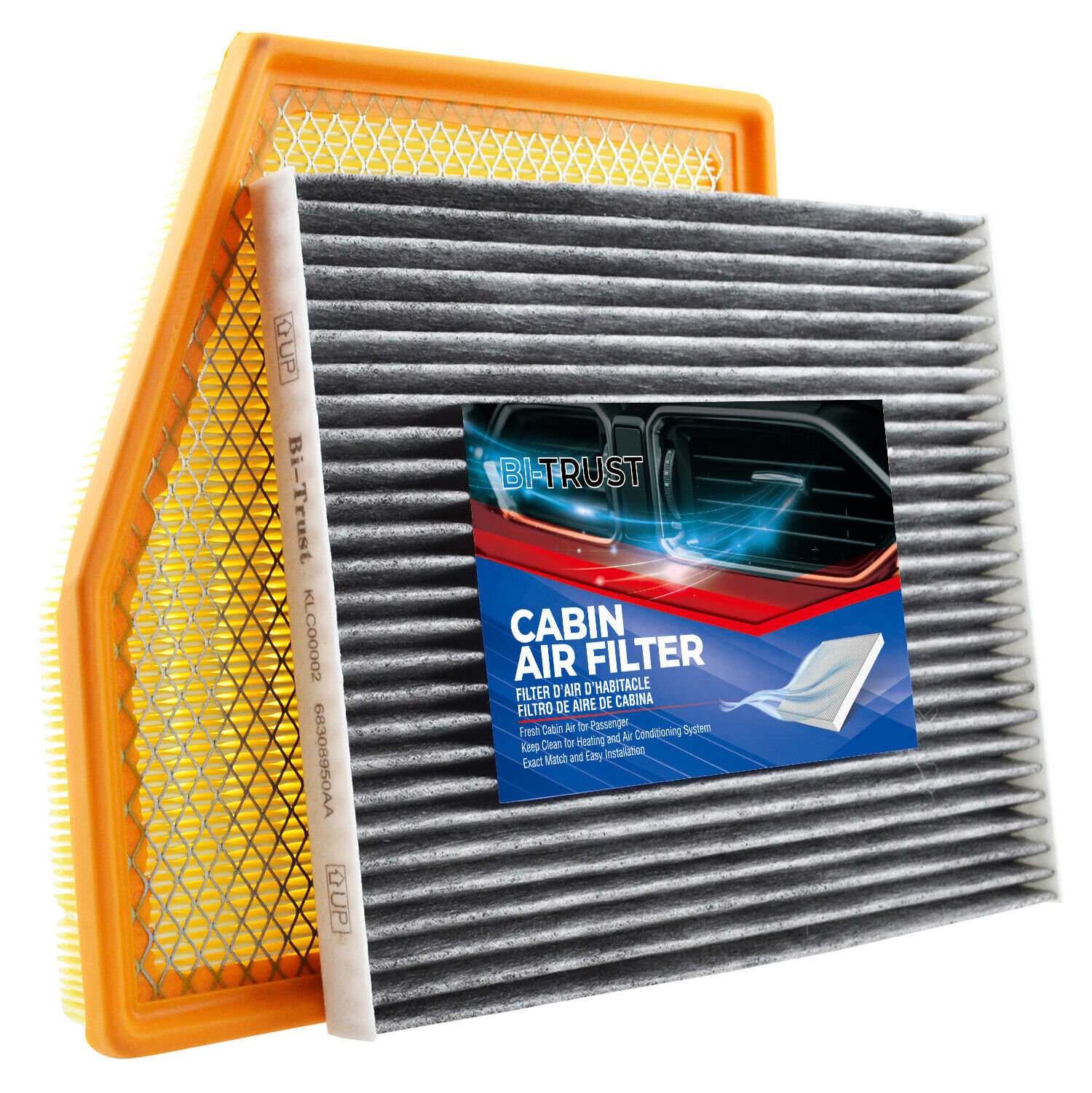 BI-TRUST Engine Cabin Air Filter Kit for Chrysler Grand Caravan Pacifica Voyager