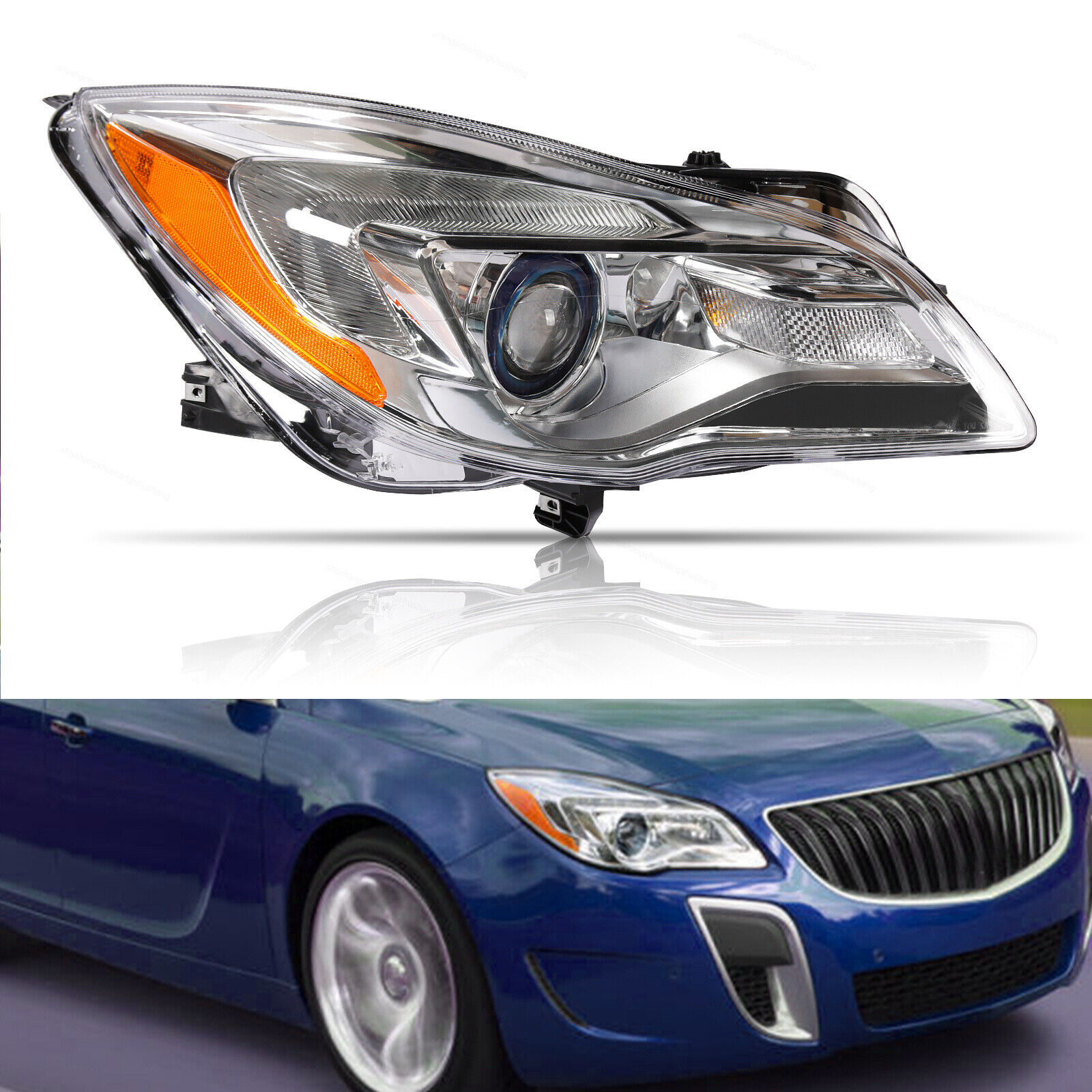 RH Passenger Side Right Side Headlight without Bulb for 2014-2017 Buick Regal