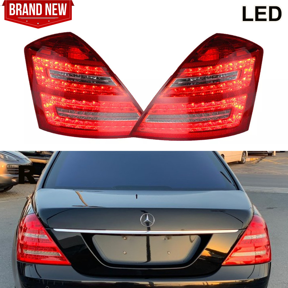 Pair For 2007-2009 Mercedes W221 S450 S600 LED Tail Lights Brake Lamps Taillight