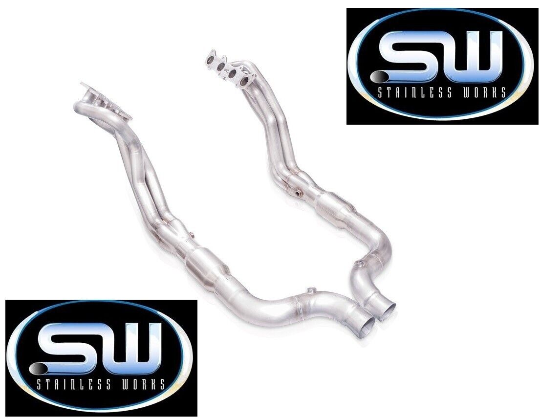 1-7/8 x 3 SW SS headers with catted mid pipes cats 2015-23 Mustang GT 5.0 Coyote