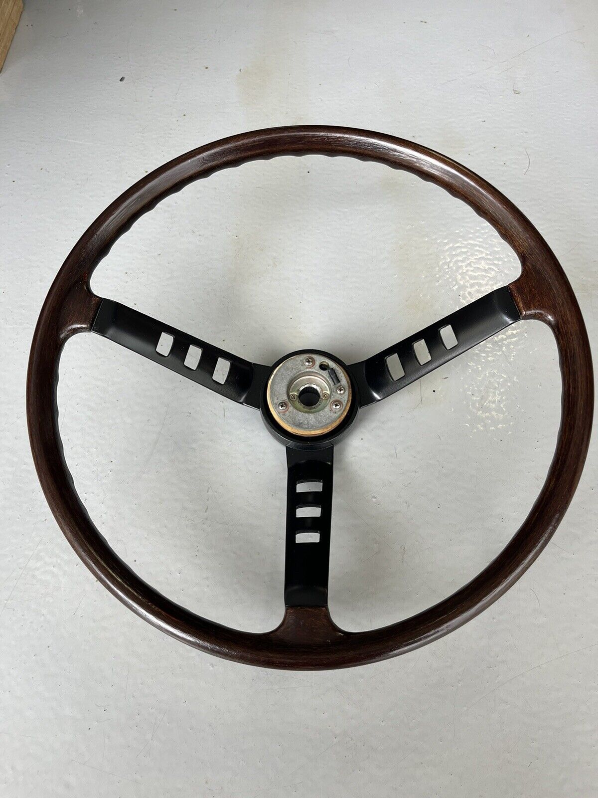 Datsun 240Z S30 Wood Grain 3 Spoke Steering Wheel Nissan Restored (Epoxy Paint)