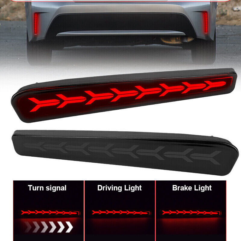 2/Set Rear Bumper LED Turn Signal Tail Brake Lights For Toyota Corolla 2020 2021