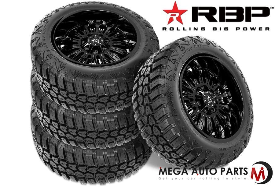 4 RBP Repulsor M/T RX 35X12.50R17LT 121Q 10 Ply/E Mud Tires, Truck/SUV, Off Road