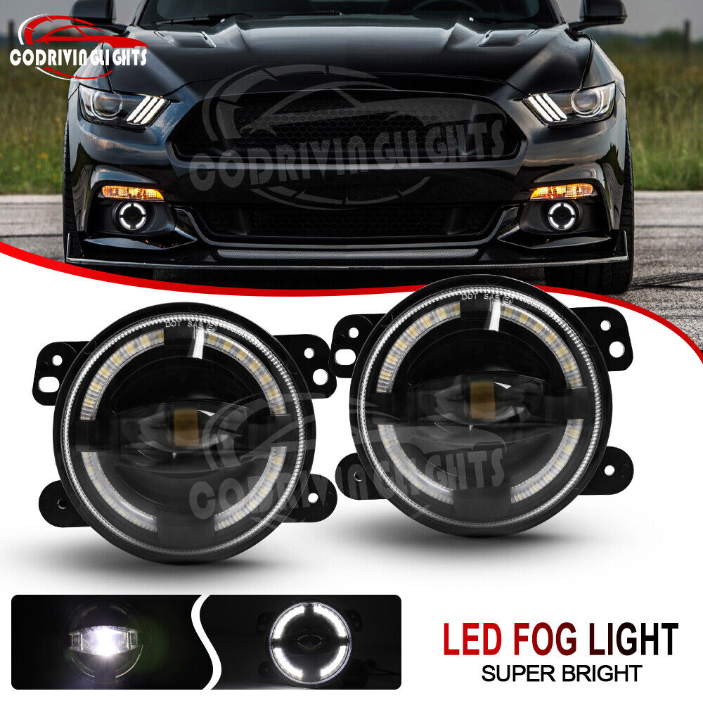 LED Fog Lights Bumper Driving Lamps Right&Left Side For 2005-2017 Ford Mustang
