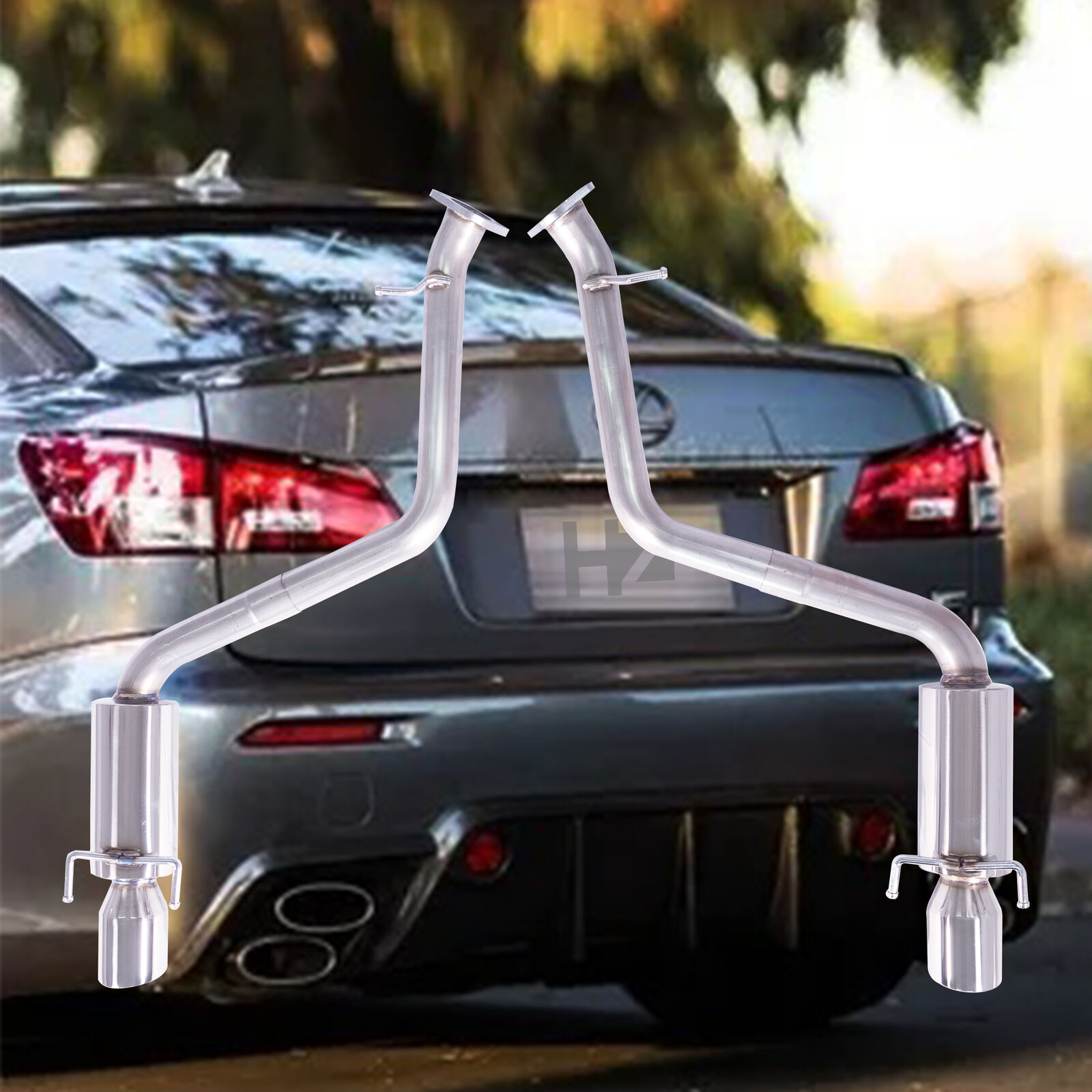 AxleBack Exhaust for Lexus IS200t Turbo IS250 IS350 IS300 14-20 Stainless Steel