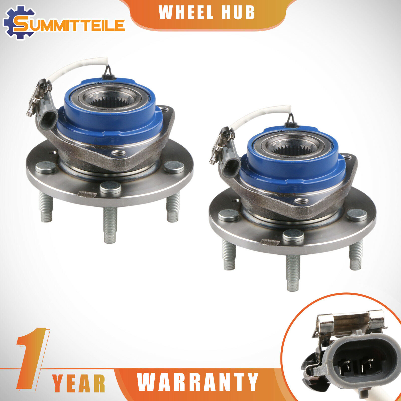 Pair Front Wheel Hub Bearing Assy For 2006-11 Buick Lucerne Cadillac DTS 713121