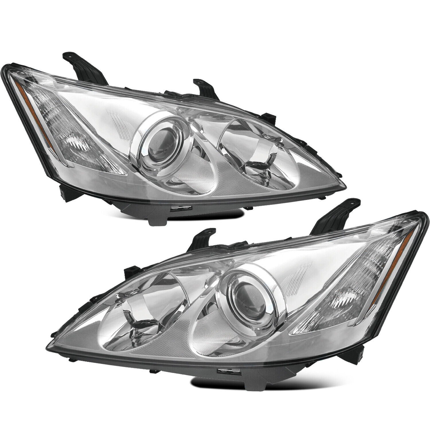 Headlights Assembly for 2007 2008 2009 Lexus ES350 Halogen Chrome Pairs Not HID