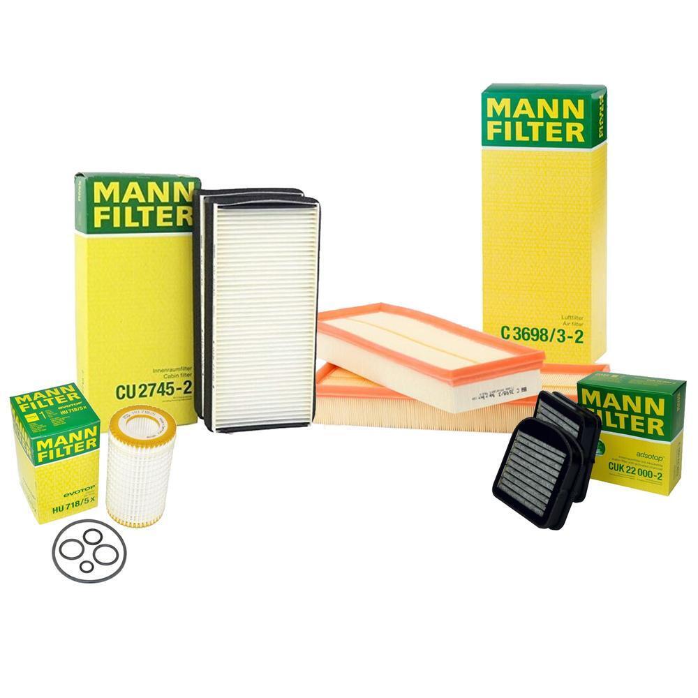 Mann Oil Air Paper Cabin Filter Service Kit For C215 W220 CL500 S430 S500 S55AMG