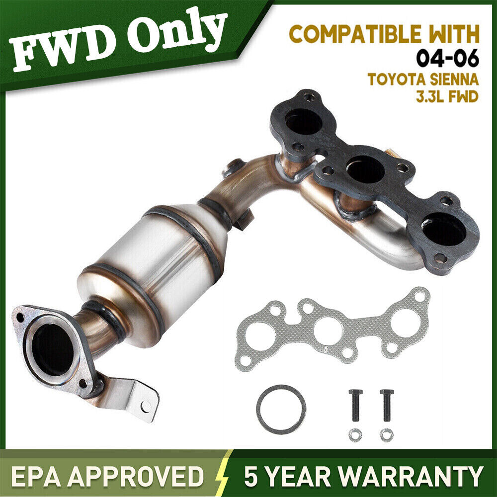 Rear For 2004-2006 Toyota Sienna Exhaust Manifold Catalytic Converter FWD EPA