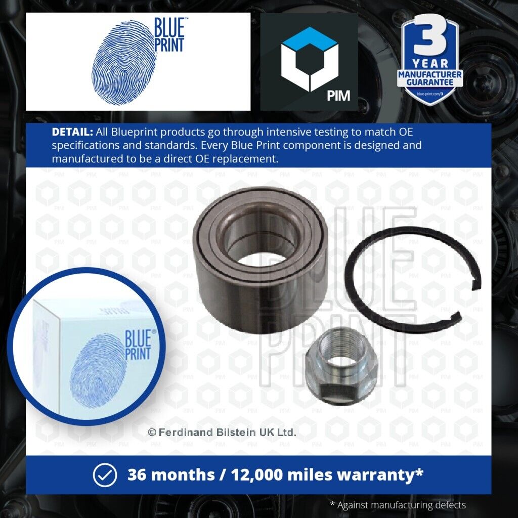 Wheel Bearing Kit fits DAIHATSU YRV M2, M201 1.3 Front 2001 on Blue Print New