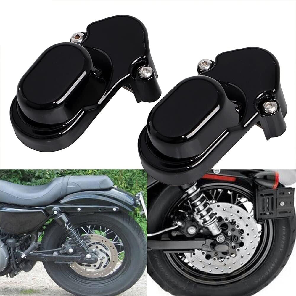 2PCS Rear Axle Nut Bolt Cover Fit For Harley Sportster 883 1200 XL883C XL883L
