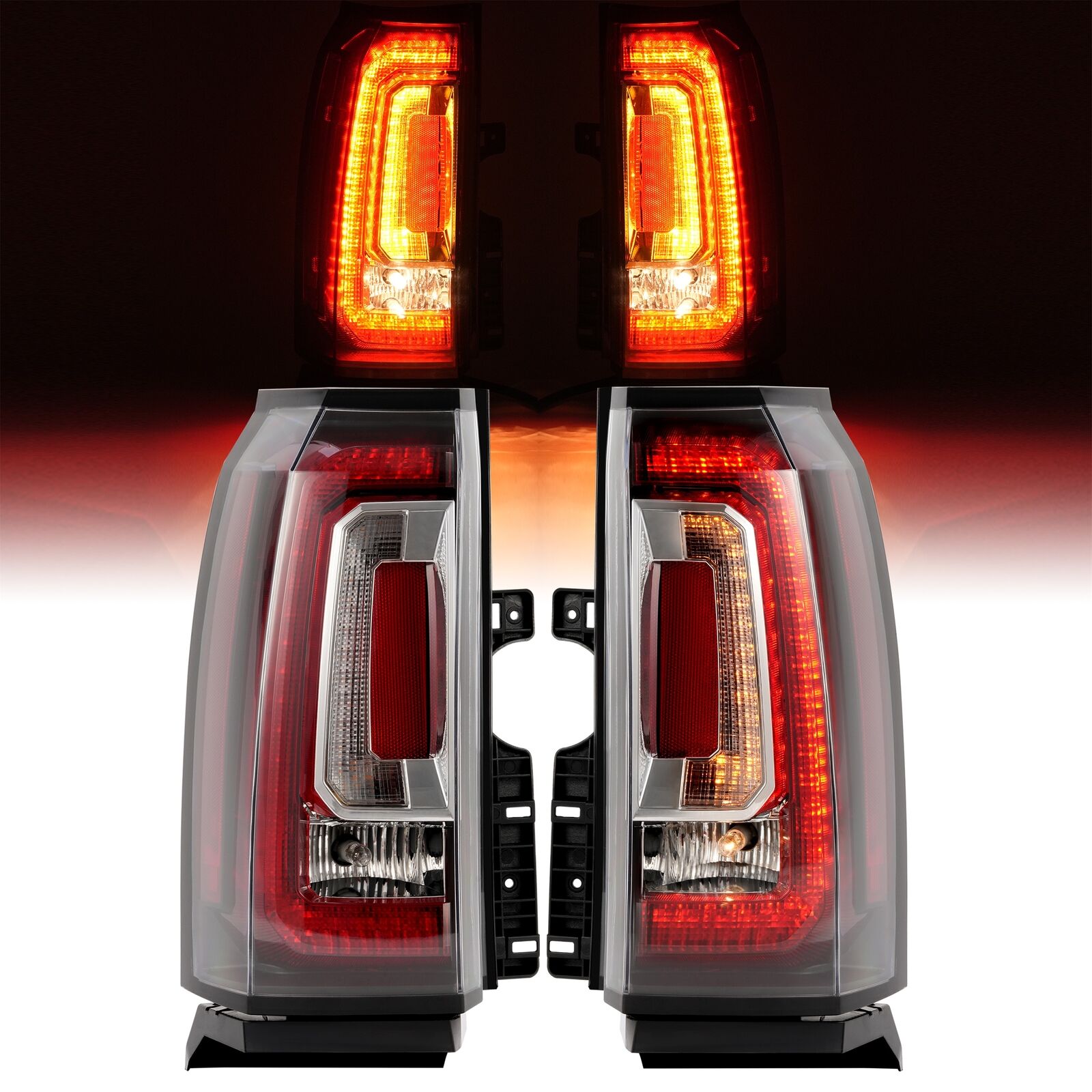 LED Tail Lights Brake Lamps w/Bulbs Left &Right For GMC Yukon/Yukon XL 2015-2020