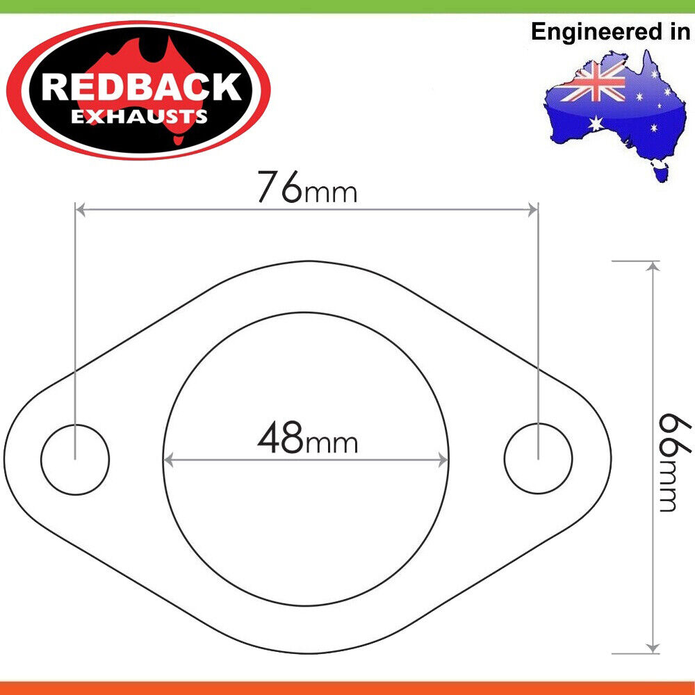 REDBACK 2 Bolt Flange Exhaust Gasket (Special) To Suit DAIHATSU CUORE L7_ 1.0L i