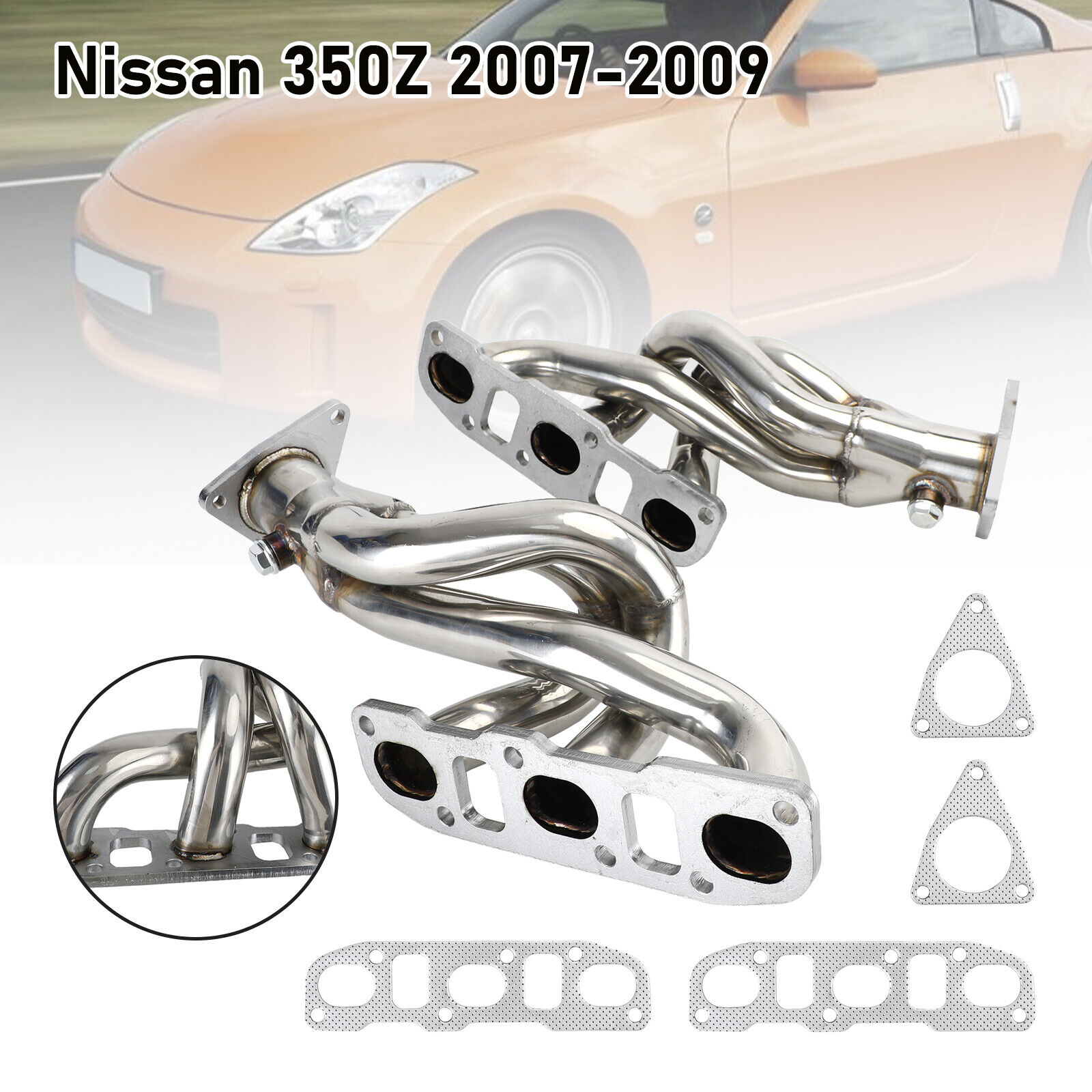 1× Stainless Exhaust Header Kit For Nissan 350Z/370Z & Infiniti G37 3.7 08-13 US