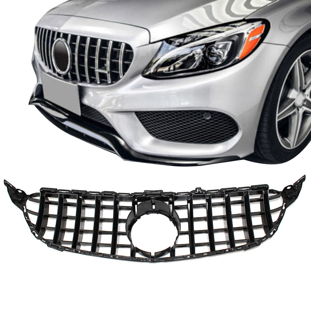 GT R AMG Style Grill Grille Front Bumper for Mercedes Benz W205 C250 C300 C43