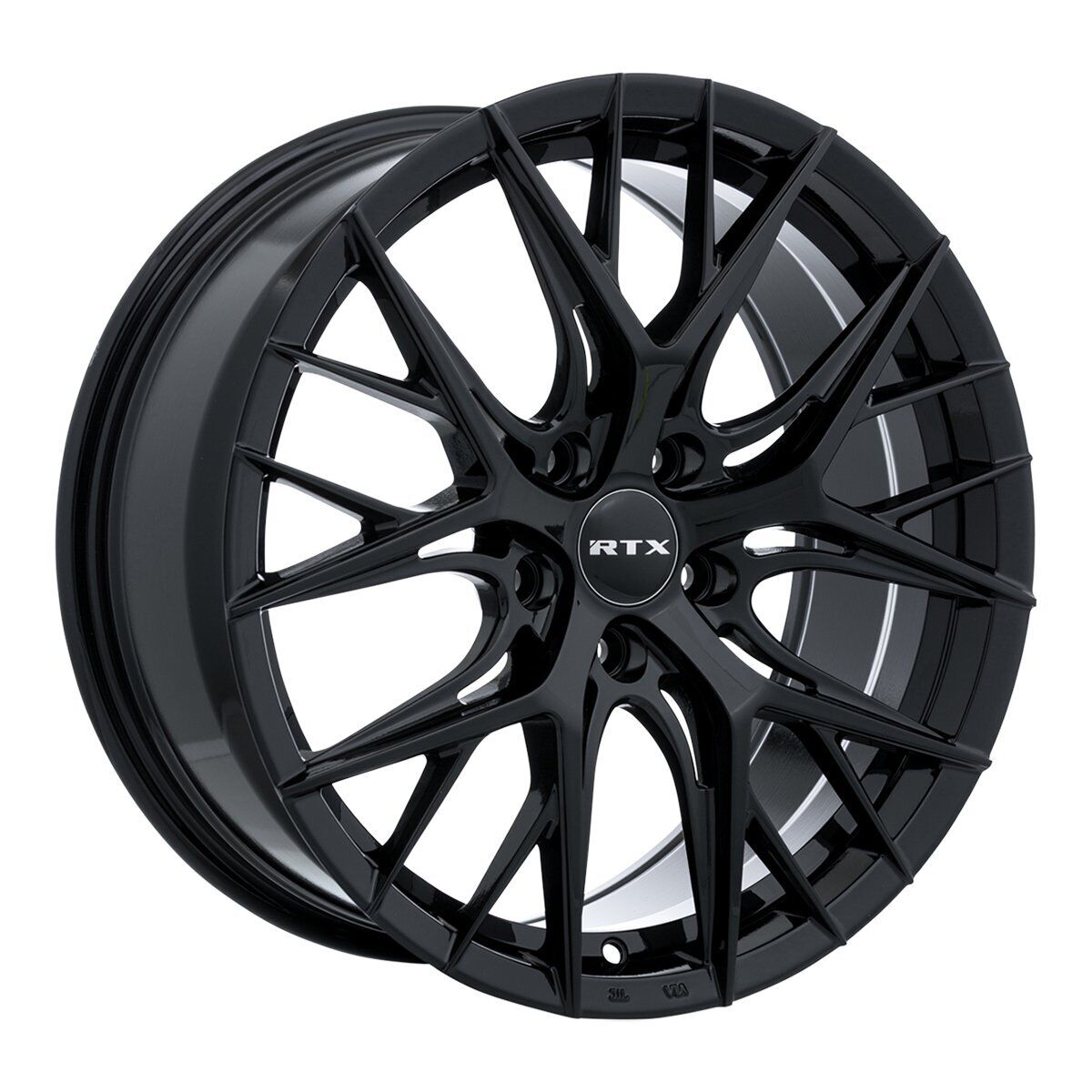One 20in Wheel Rim Valkyrie Gloss Black 20x8.5 5x114.3 ET38 CB73.1 OEM Level Rim