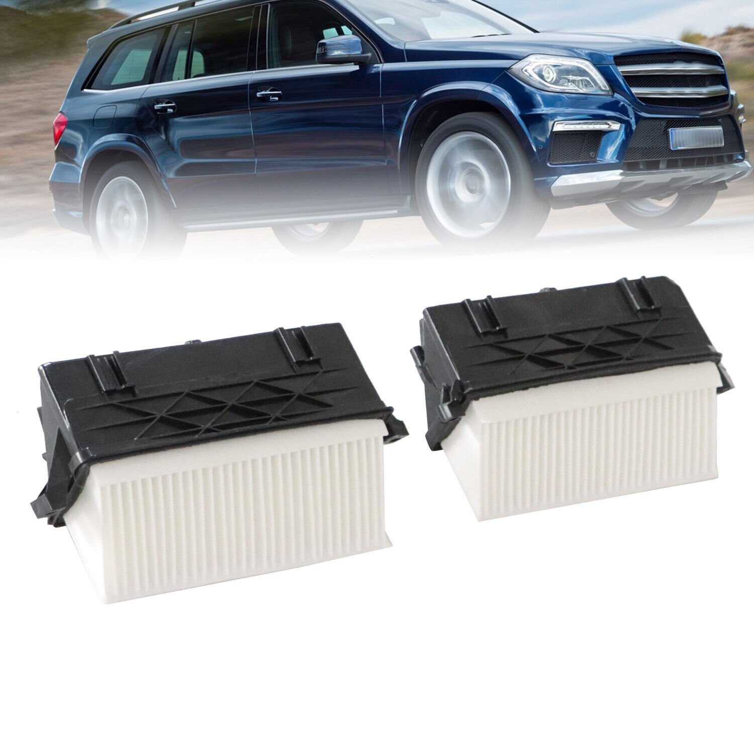 2X Air Filters For MERCEDES-BENZ 13-16 14 X166 GL350 ML350 S350 W221 6420941804