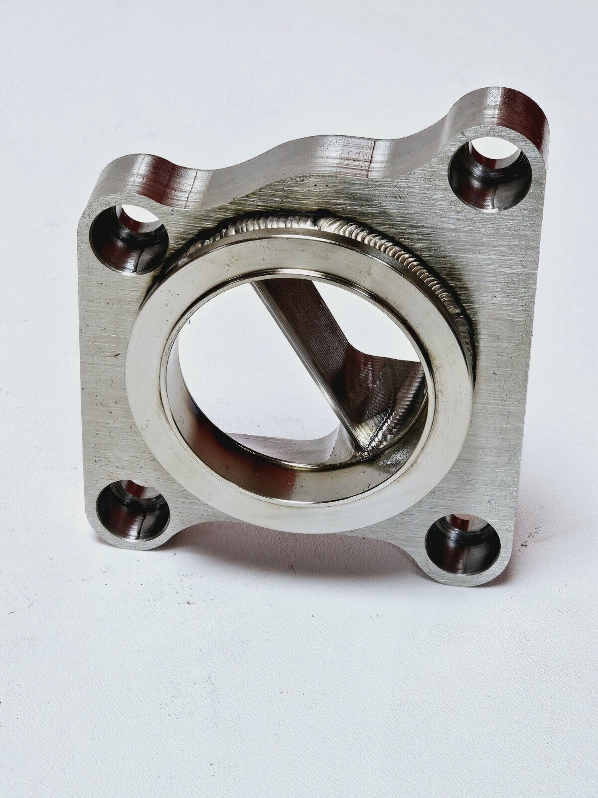 Stainless EVO 5/6/7/8/9 Header to GTX30 GTX35 V-band Turbo Inlet Flange Adapter