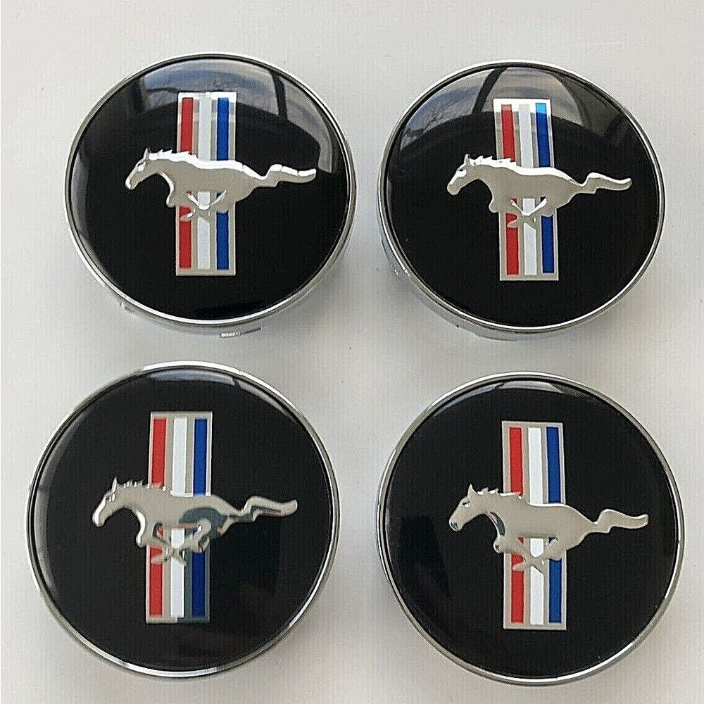 4PCS 60mm Wheel Center Caps Hub Caps For Ford Mustang GT Running Horse Pony Logo