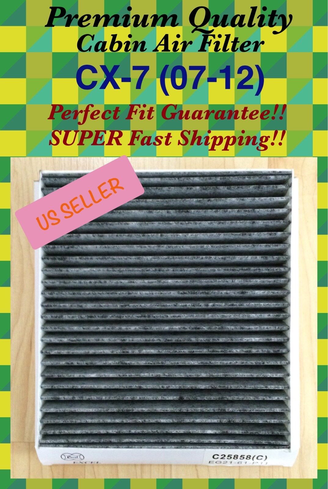 Carbonized CABIN AIR FILTER For Mazda CX-7 07-12 Mazdaspeed6 06-08 Great Fit
