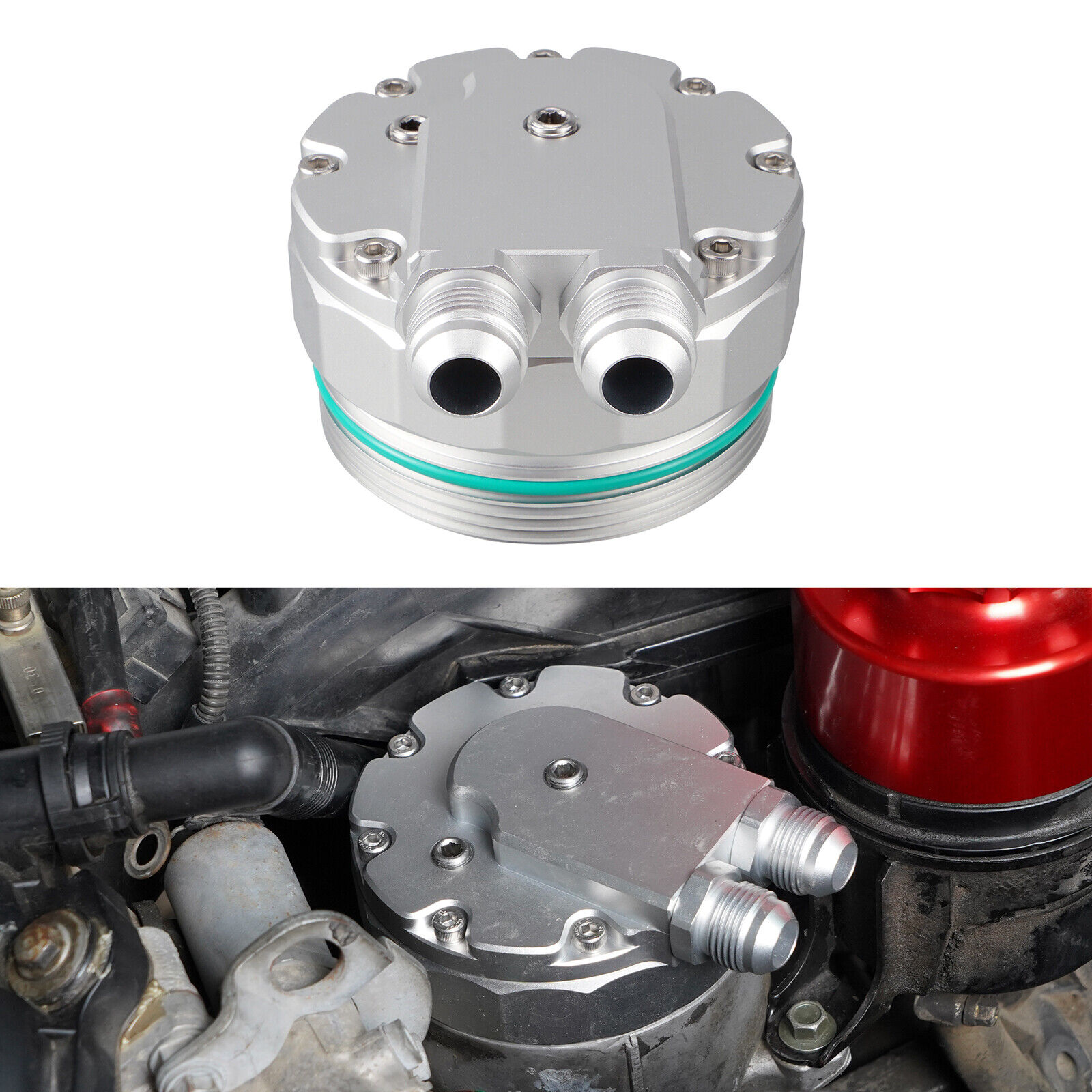 NICECNC For BMW M52 M54 M56 Aluminum Engine Oil Filter Housing Cover Cap Adapter