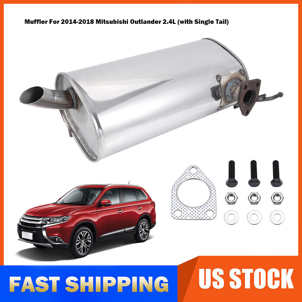 Exhaust Muffler Fit For 2014-2018 Mitsubishi Outlander 2.4L (with Single Tail)
