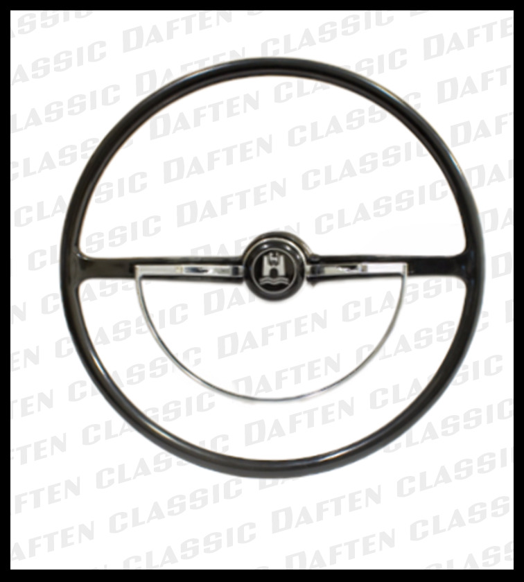 1963-71 VW Karmann Ghia Black Steering Wheel w/ Horn Black Volkswagen 113415651A