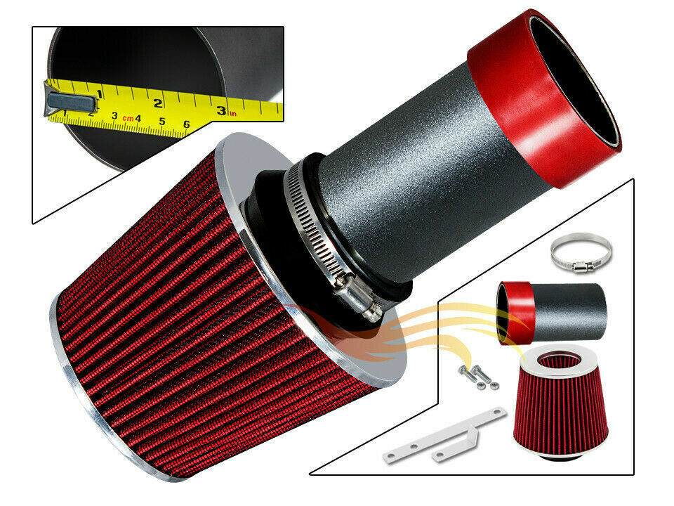BCP RW RED For 93-04 Intrepid/300M/LHS/Vision/Concorde V6 Air Intake Kit+Filter