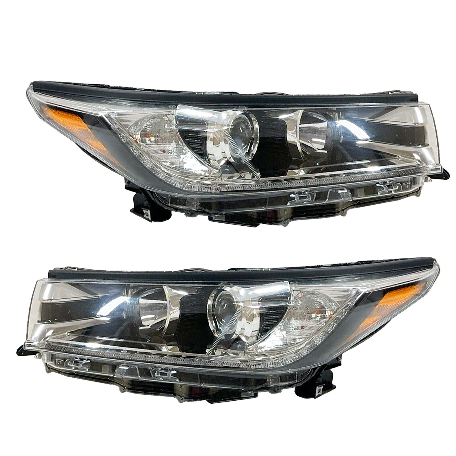 1Pair of LED DRL Headlights Assembly For 2017 2018 2019 Toyota Highlander LE XLE
