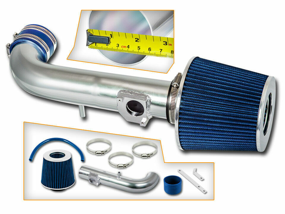 Heat Shield Cold Air Intake System Blue Filter For 11-15 Cherokee 5.7L V8