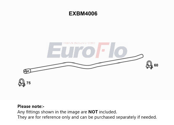 Exhaust Pipe fits BMW 120D F20, F21 2.0D Centre 11 to 15 N47D20C EuroFlo Quality