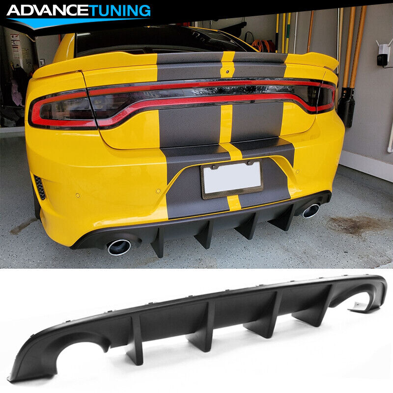 Fits 15-23 Dodge Charger SRT OE Style Rear Bumper Lip Diffuser Lower Valance PP
