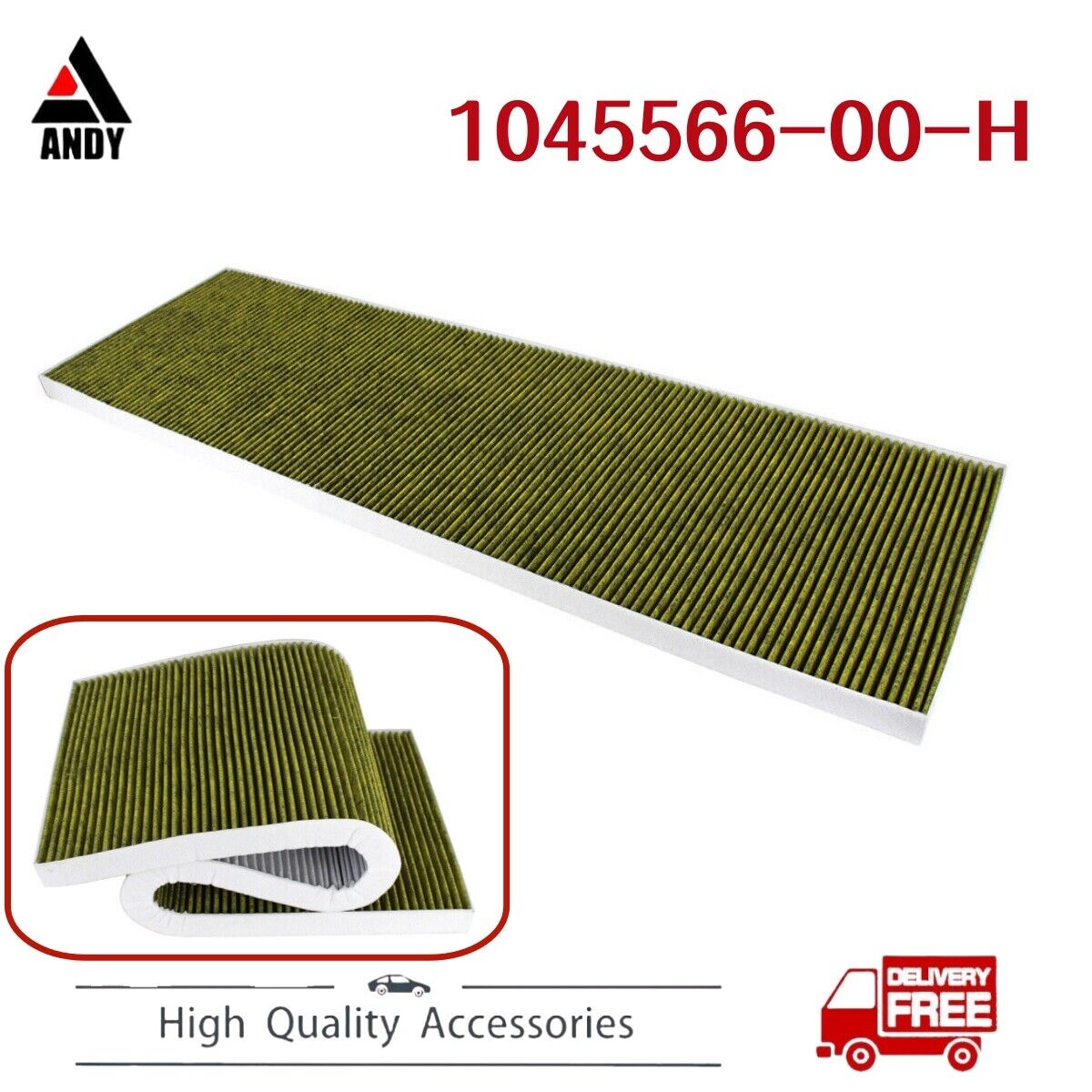 Front Air Filter HEPA NEW Fit For 2016-2020 Tesla Model X 1045566-00-H