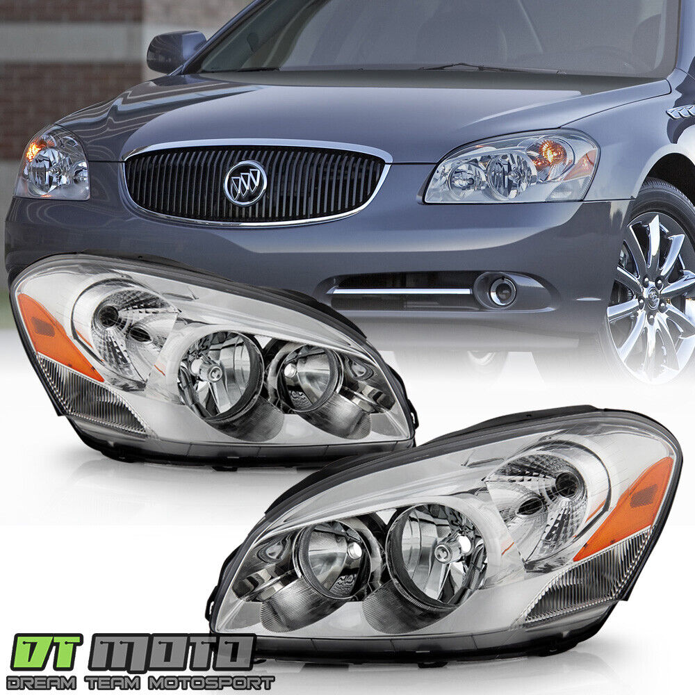 2006-2011 Buick Lucerne CXL CXS Headlights Headlamps Aftermarket Left+Right Pair