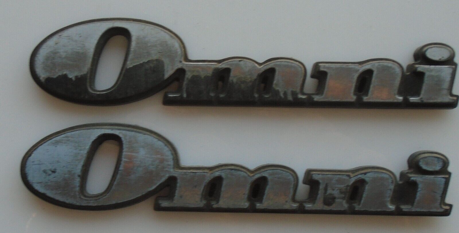 Pair Of Dodge Omni Emblems Name Plates Badges
