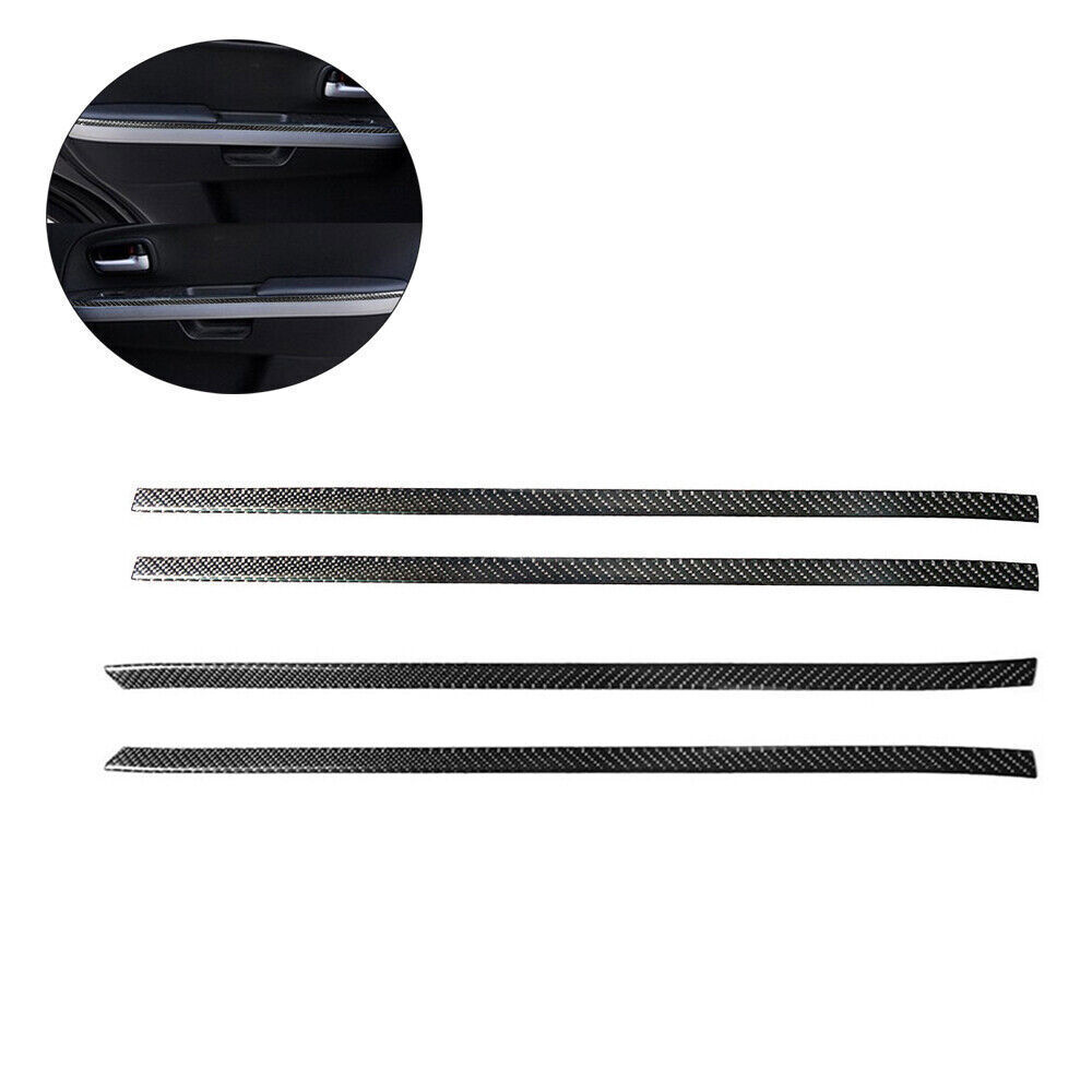 4Pcs Carbon Fiber Door Decorative Strips Cover Trim Fit For Suzuki Grand Vitara