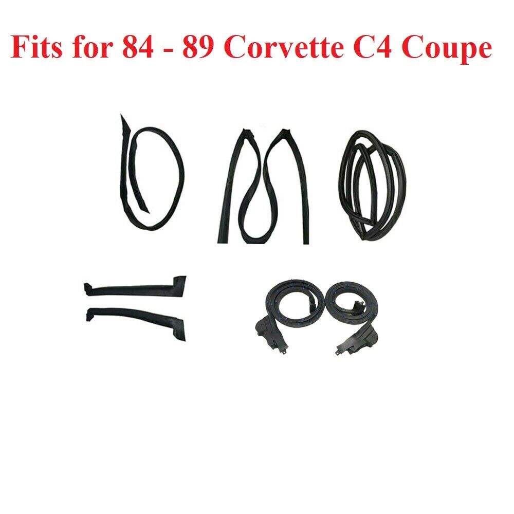 Brand New Full Weatherstrip Kit Weather Strip Seal for 84-89 Corvette C4 Coupe