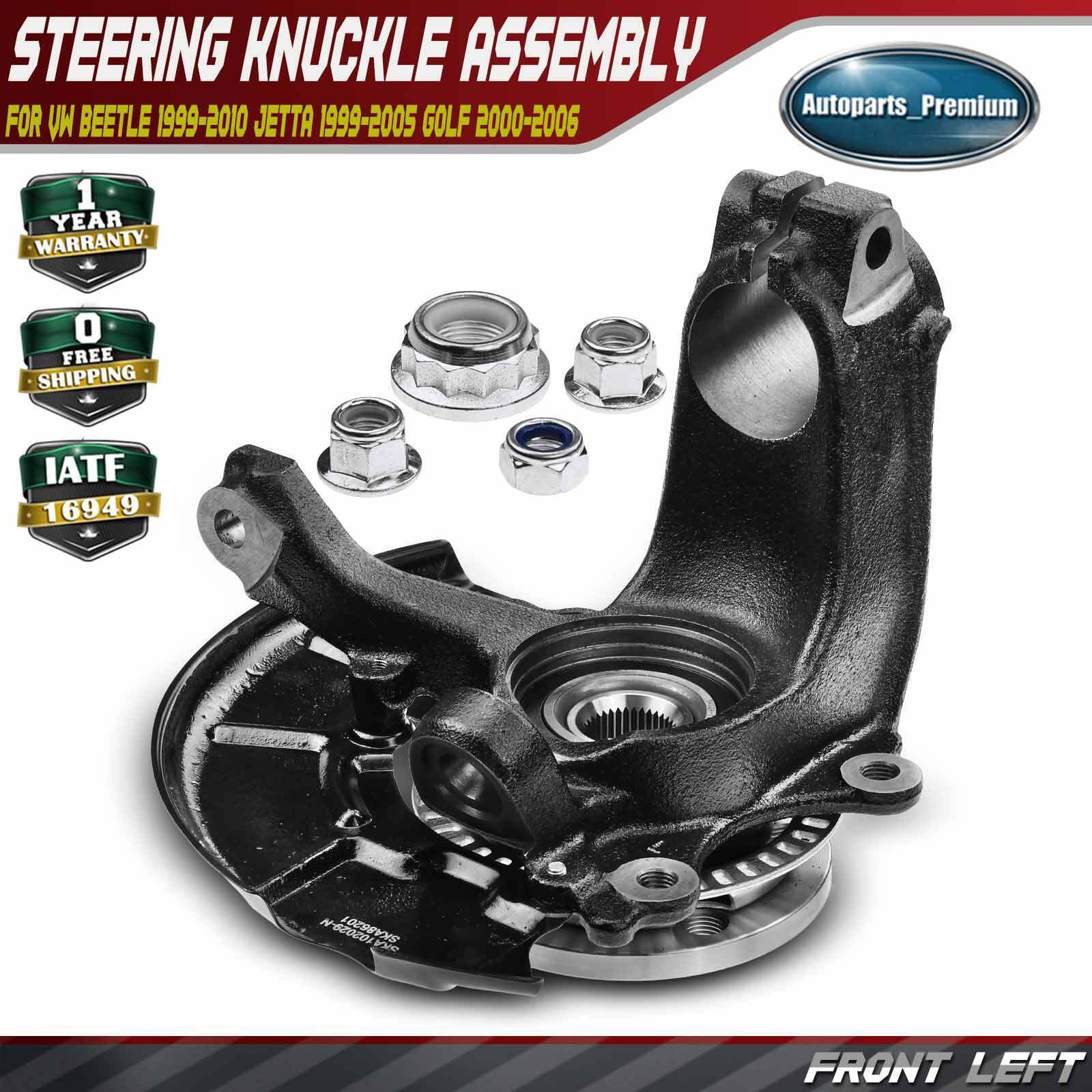 Front LH Steering Knuckle & Wheel Hub Bearing Assembly for VW Beetle Golf Jetta