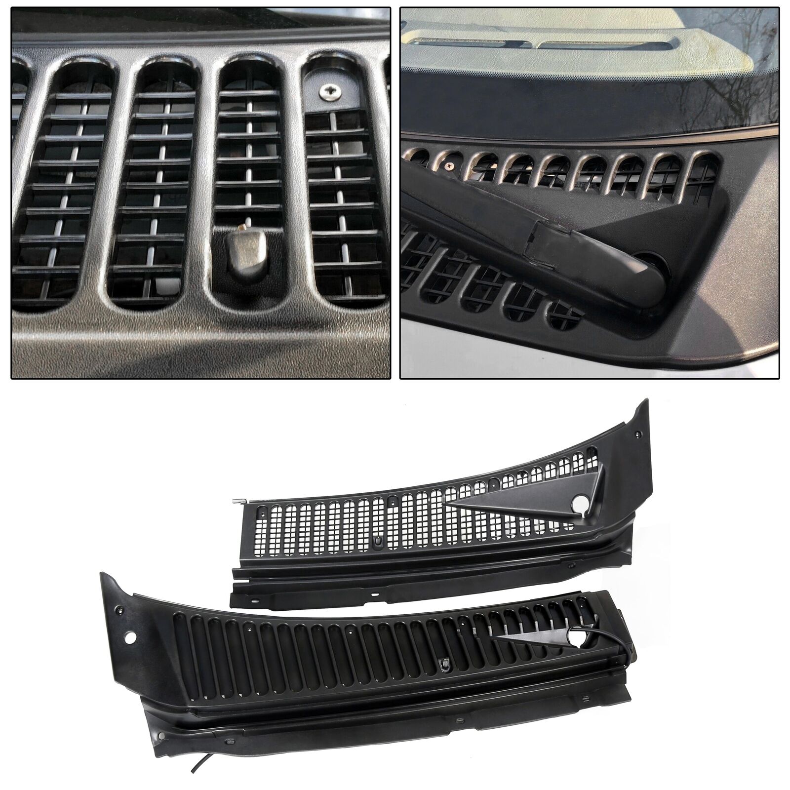 Fit For Ford F250 F350 Excursion Windshield Wiper Vent Cowl Screen Cover Panels