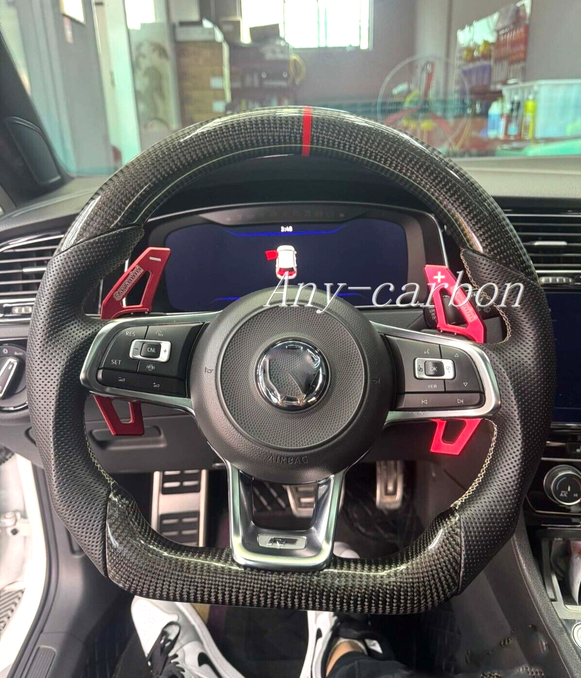 New Carbon Fiber Sport Steering Wheel For 2014-2018 VW Golf 7 GTI Golf R MK7