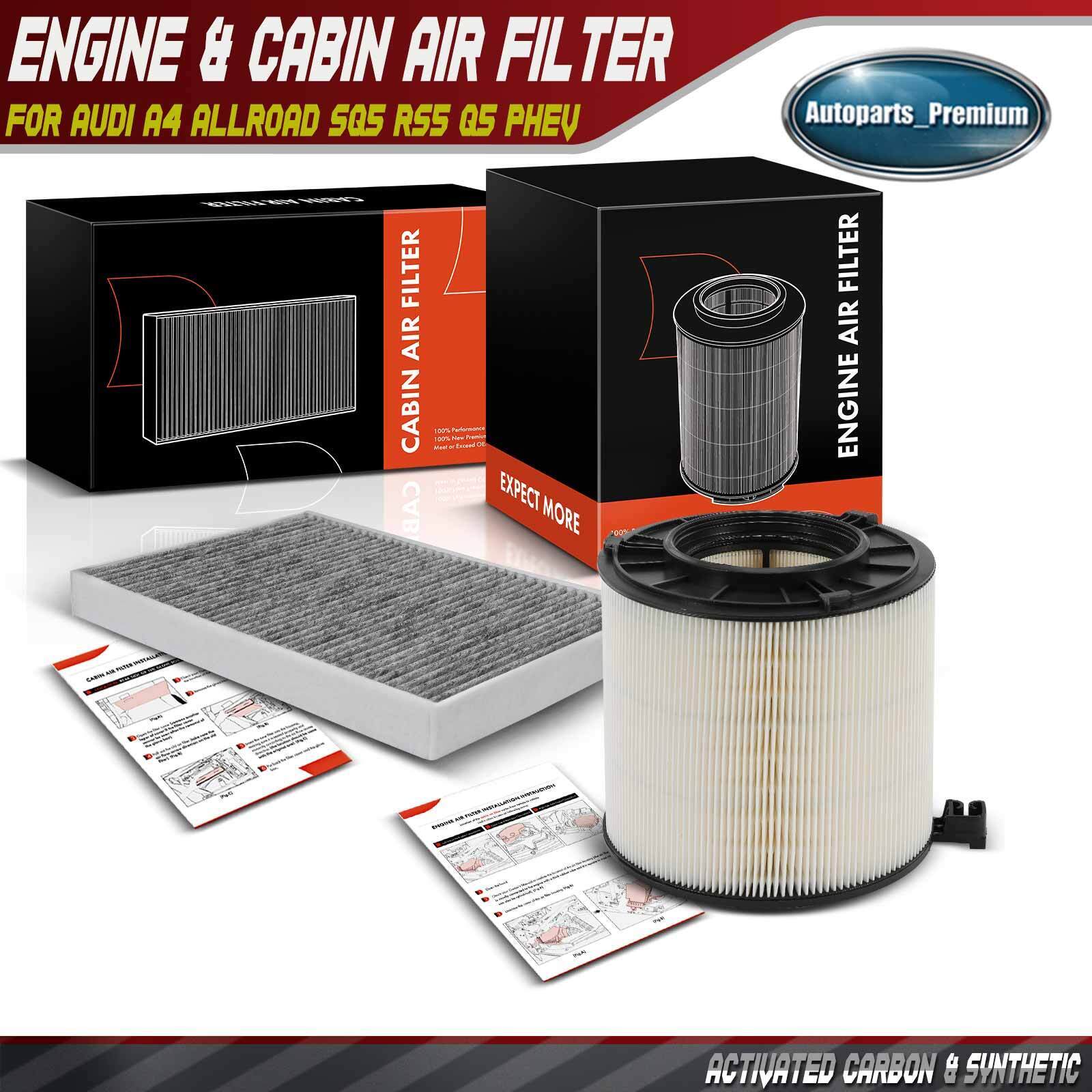 Engine & Activated Carbon Cabin Air Filter for Audi A4 allroad A5 Quattro Q5 RS5