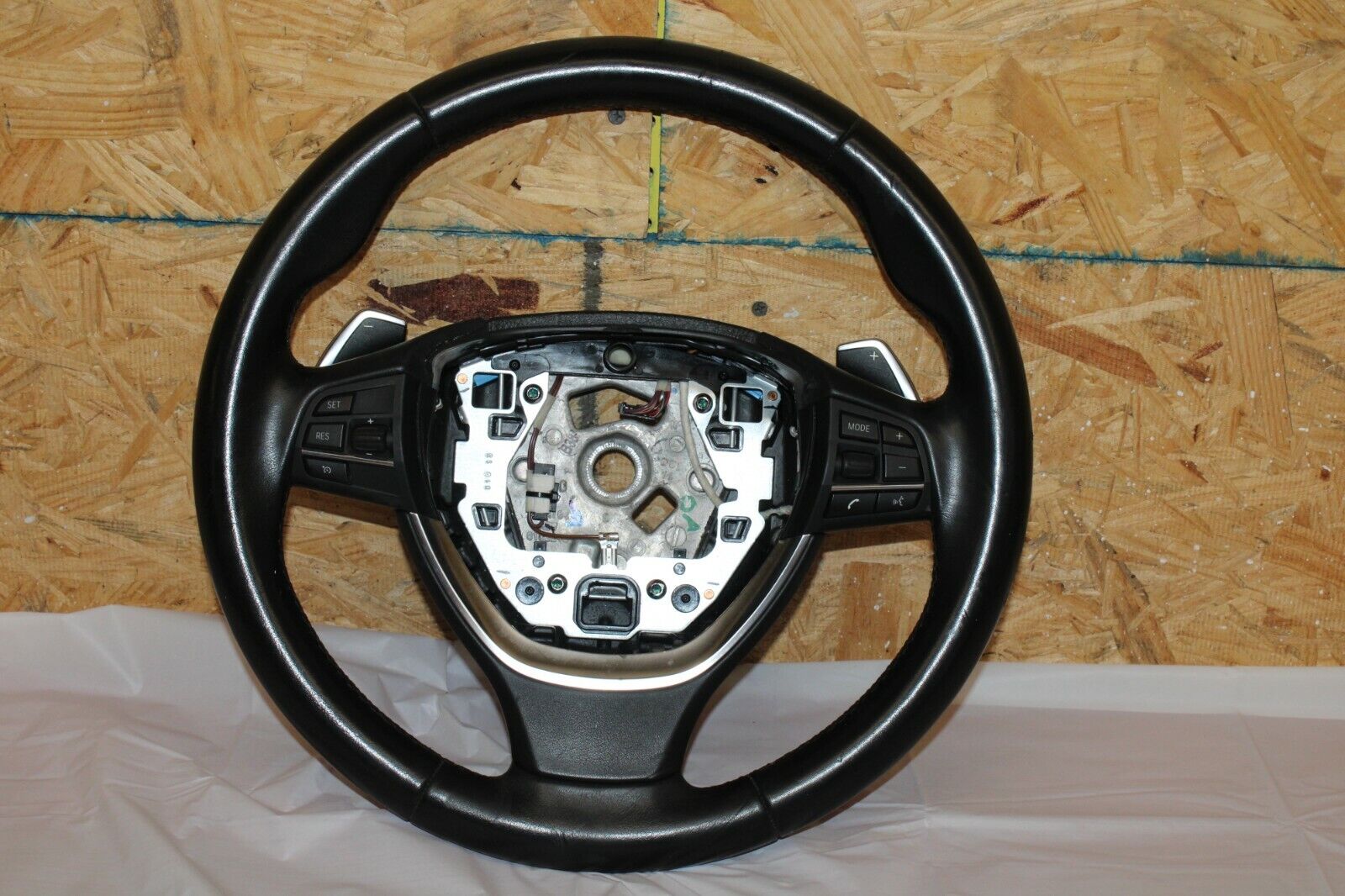 Leather Sport Steering Wheel Shidt Paddles OEM BMW F10 550i 535i 528i 2014-2016