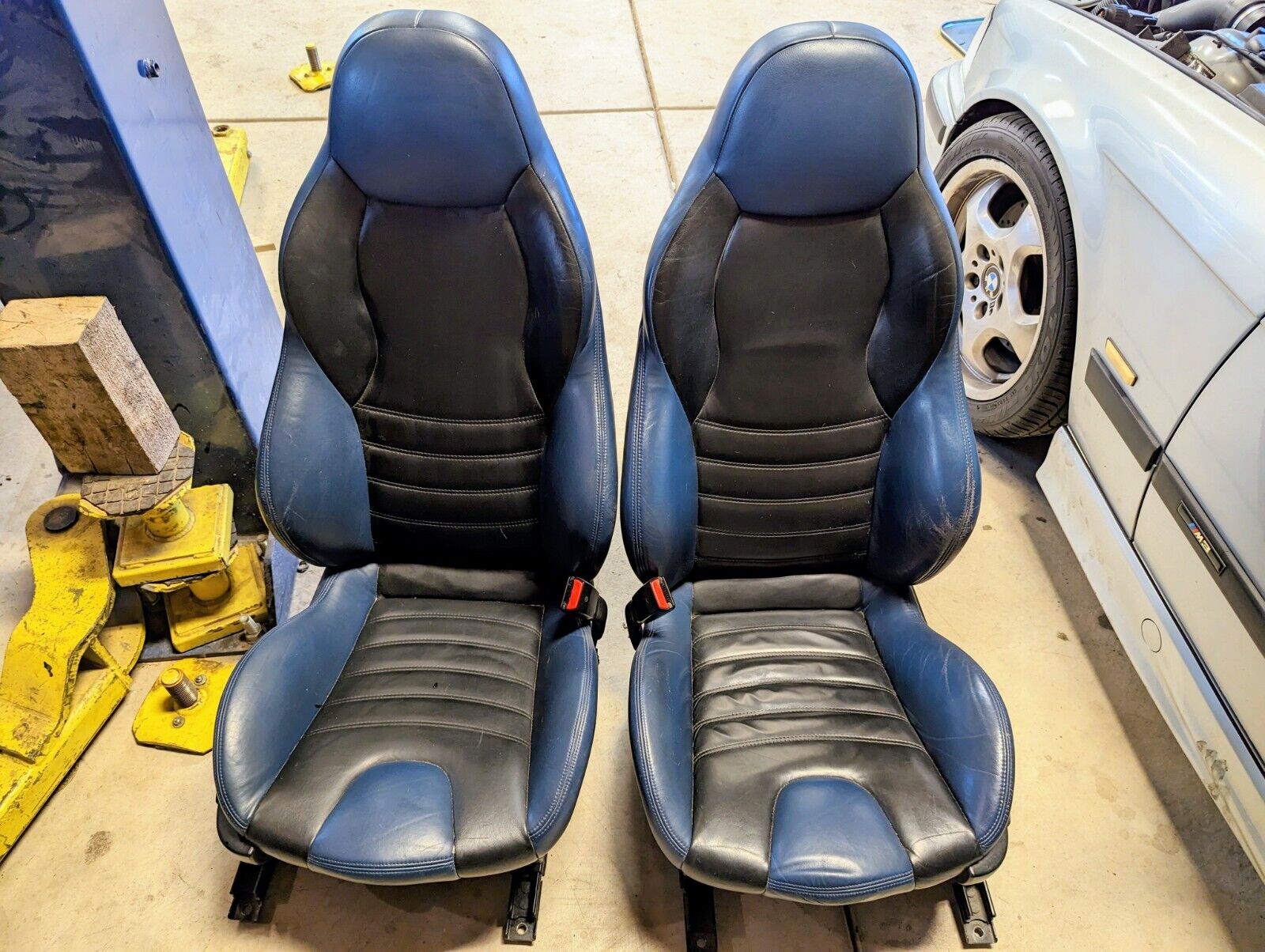 Z3m coupe front power heated seats blue/black 