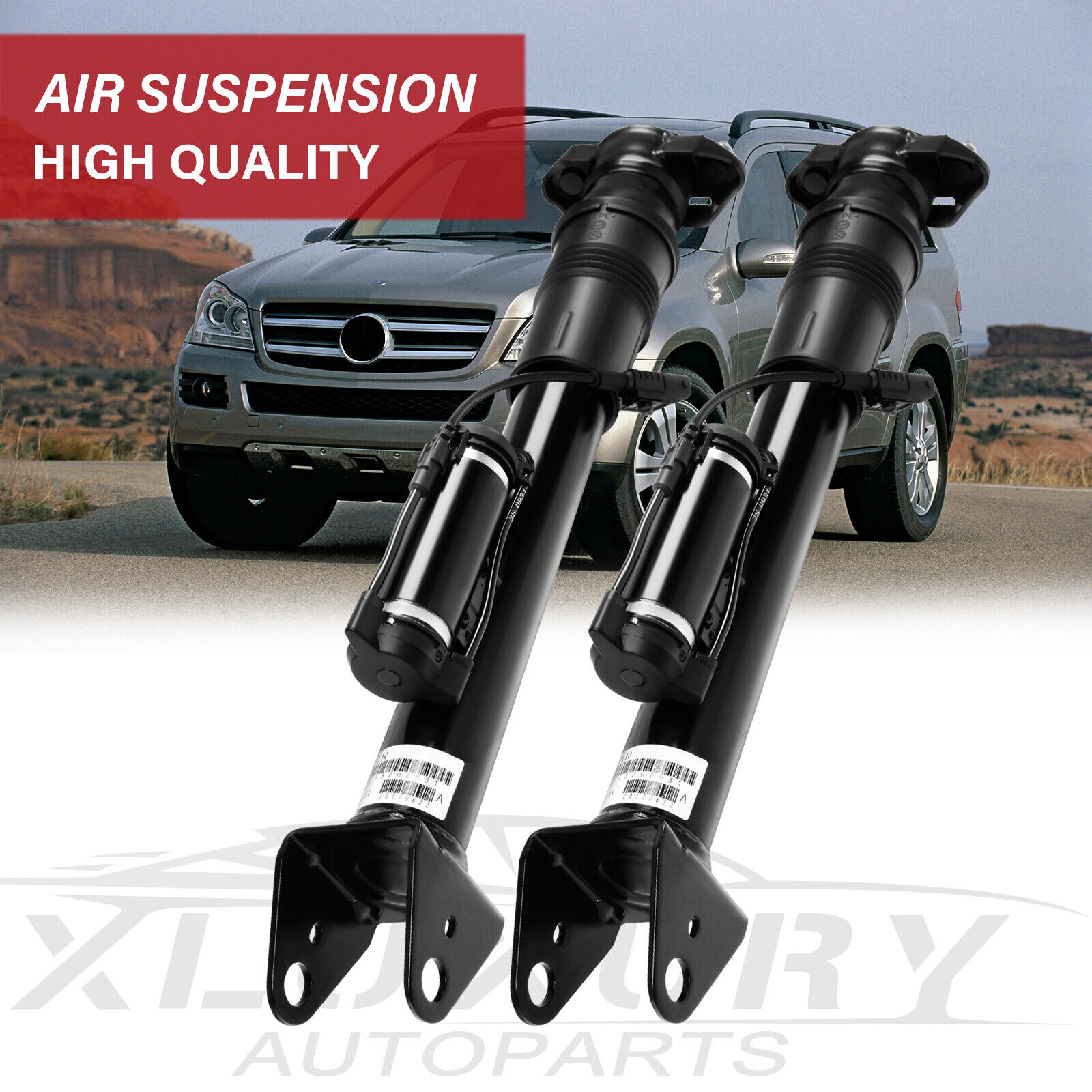 Pair Rear Air Suspension Struts For Mercedes W164 ML450 X164 GL450 GL550 W/ADS