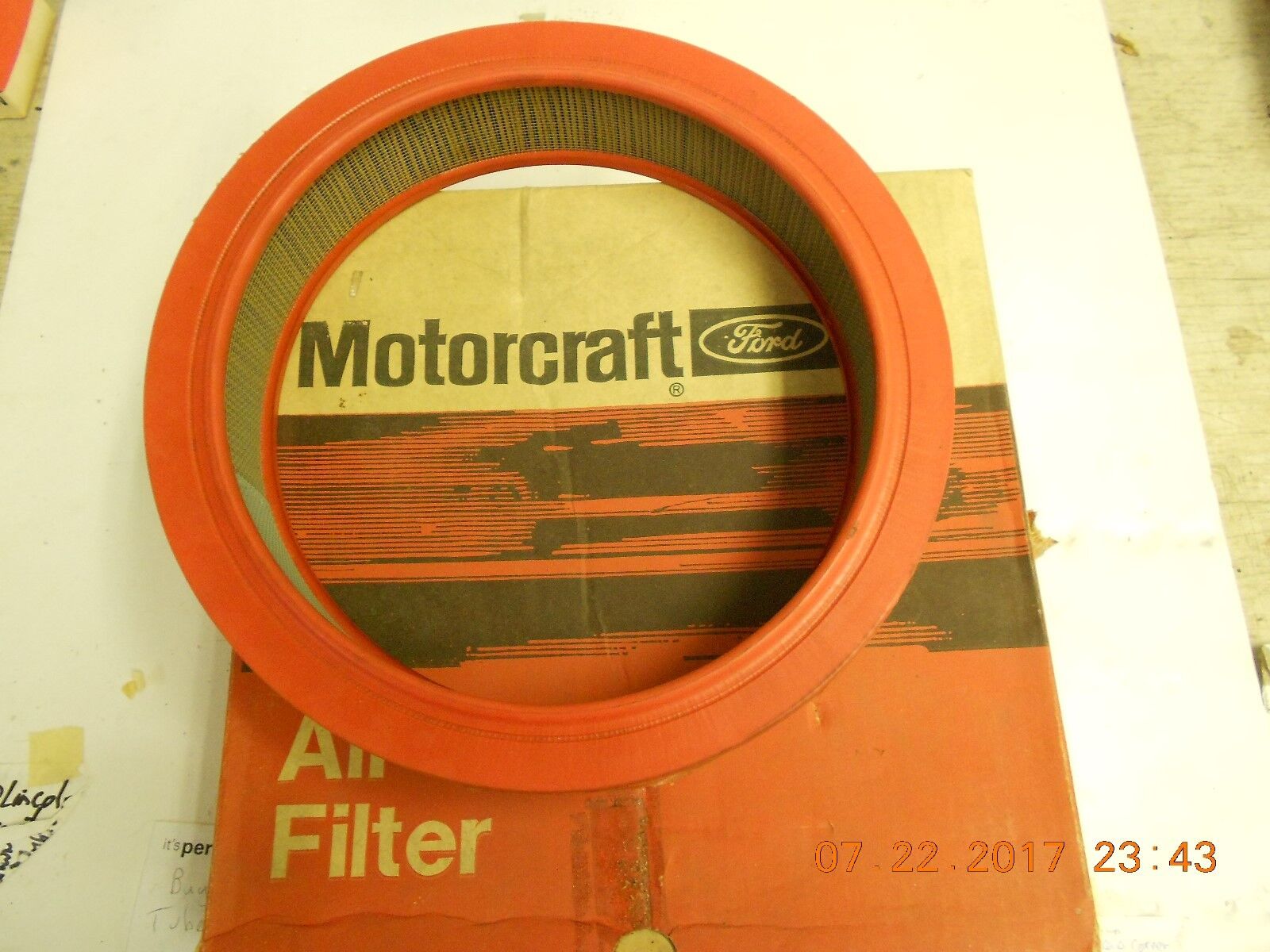 Air Filter, Motorcraft, 1971/73 Pinto w/122 ci 4 cyl. NOS